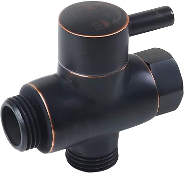 Brass Shower Arm Diverter Valve for Hand Held Showerhead and Fixed Spray Head,G 1/2 3-Way Bathroom Universal Shower System Replacement Part Oil-Rubbed Bronze