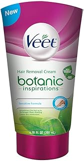 IQO Veet botanic inspirations hair remover cream 6.78 fluid ounce, Pink, 6.78 Fl Oz (Pack of 4)