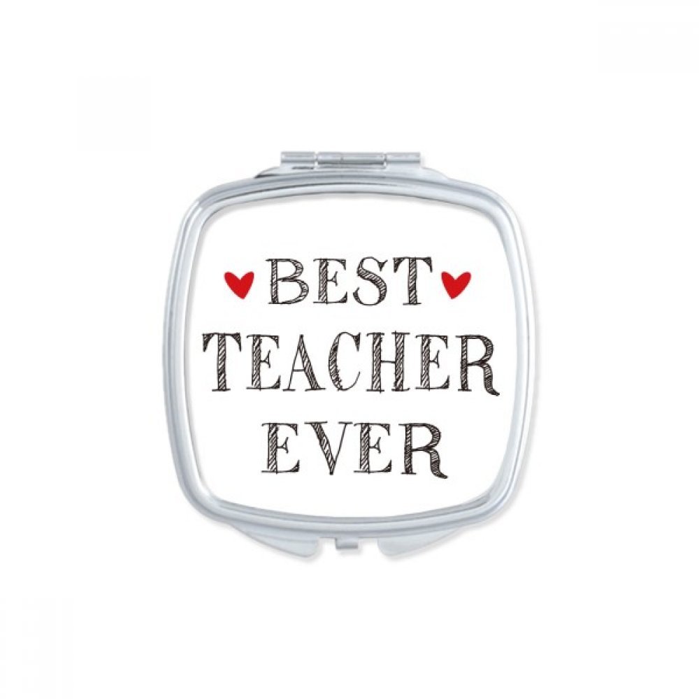 Miroir de poche portable avec citation inspirante pour retouches maquillage faciles au quotidien
