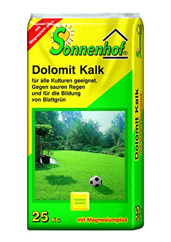 Preisvergleich Produktbild Sonnenhof® 25kg Dolomitkalk Dolomit Rasenkalk Gartenkalk Düngekalk Kalk Magnesiumkalk