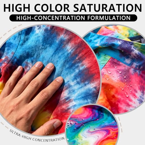 DOTUHAO Tie Dye Liquid Dye Set, 5 Colors Concentrate Fabric Dyes, Creative Dyes for Home for Arts & Crafts, DIY Fabric Art, Just Add Water(5 Colors, 30 ml) by DOTUHAO - Image 6