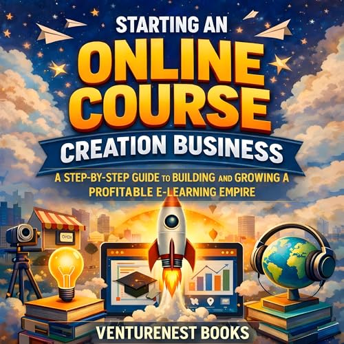 Starting an Online Course Creation Business Audiolivro Por VentureNest Books capa