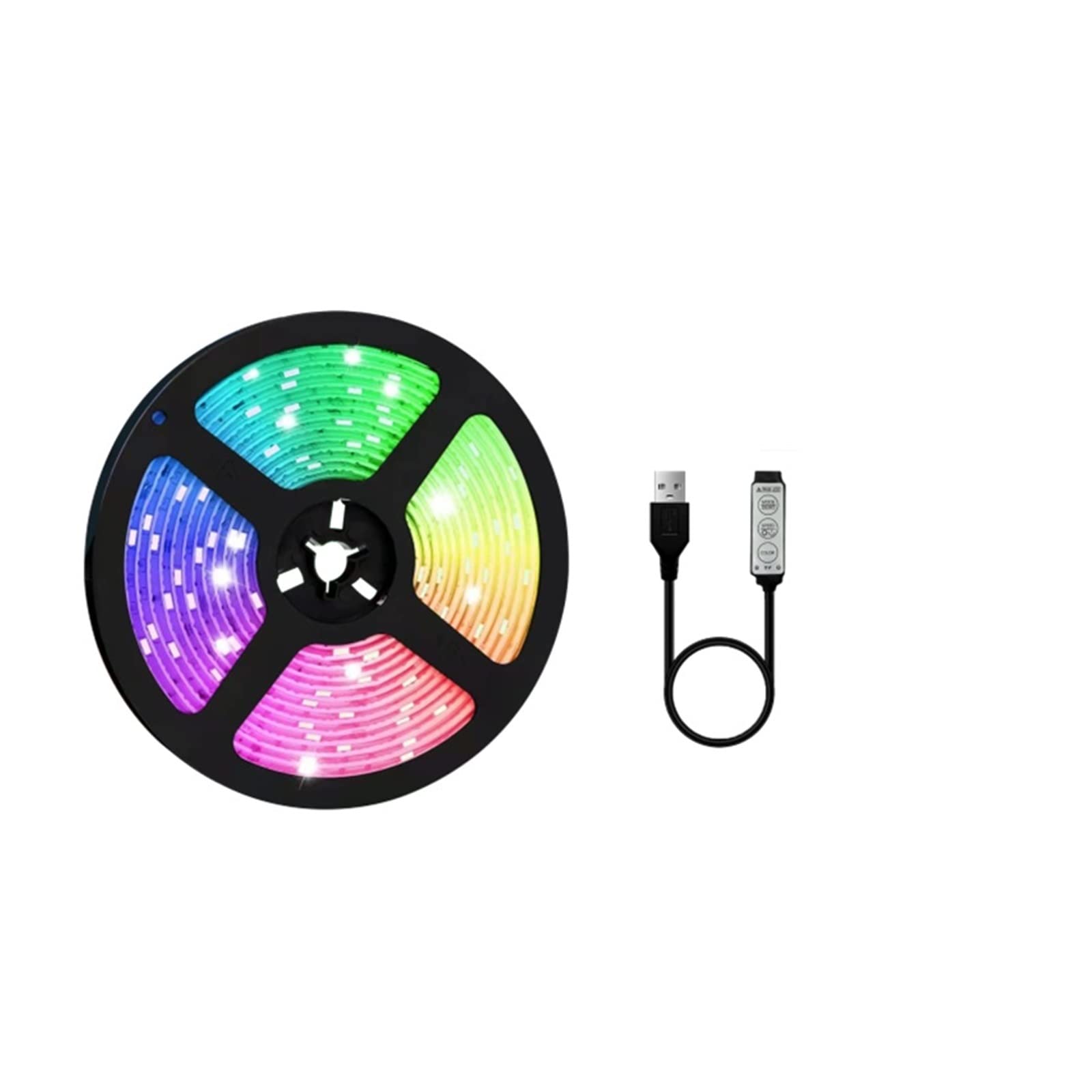 Striscia LED WS2812B Dream Color 1M-30M USB Bluetooth Control SMD 5050 RGB Tape Diodo Nastro Flessibile Retroilluminazione TV Luces Luz (5050 3 tasti, 5 M)