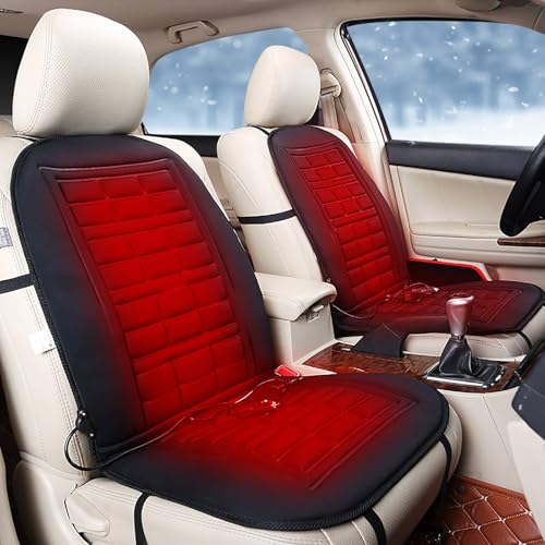 Feizikaw Winter Autositzauflage mit Vollrückenlehne, Ergonomisch, Warm, Einfacher Einbau, Für Erwachsene, Auto LKW SUV (1PCS)