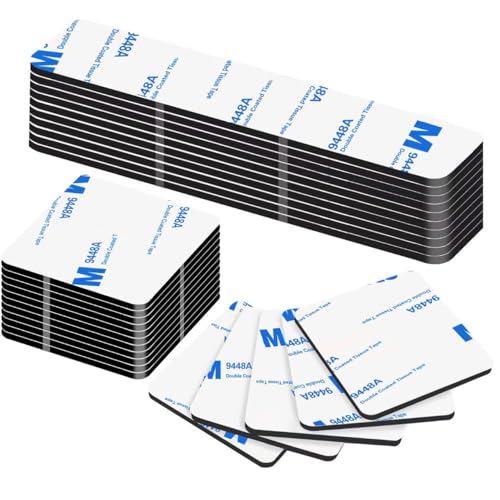 Monsensiy 52 Pcs Double Sided Adhesive Pads, Two Sided AdhesiveTape,Double Sided Mounting Tape Heavy Duty for Walls,Hanging,Mirrors,Heavy Objects
