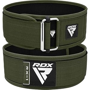 RDX 4” Gewichthebergürtel, Auto-Lock Trainingsgürtel, Powerlifting Krafttraining Bodybuilding Fitness Gürtel, Gepolstert Gewichtheben Gym Weight Lifting Belt, Männer Damen Kreuzheben Workout