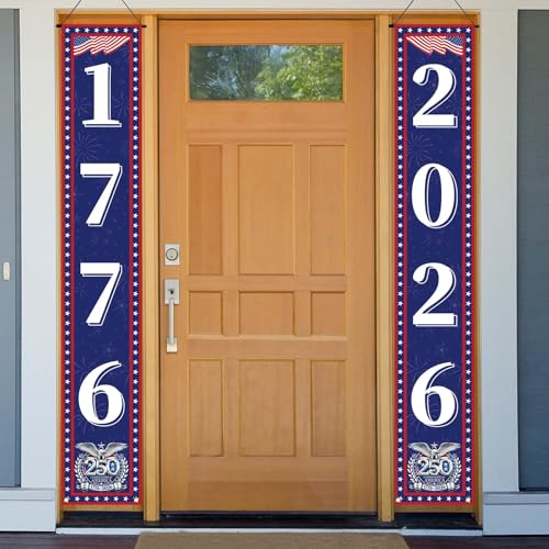 America 250th Anniversary Flag Decorations Outdoor 1776-2026 250 Years of Birthday American Banner 4th of July Fourth of July Patriotic Party Decorations and Supplies