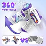 Britik 3 PCS Bubble Machine Gun Toys for 3-8 Year Old Kids: Space Bubble Guns Electric Bubbles Blower Blaster Gifts for Boys 3 4 5 6 7 8 Years Old Birthday Presents Garden Outdoor Summer Party Toy - Image 3
