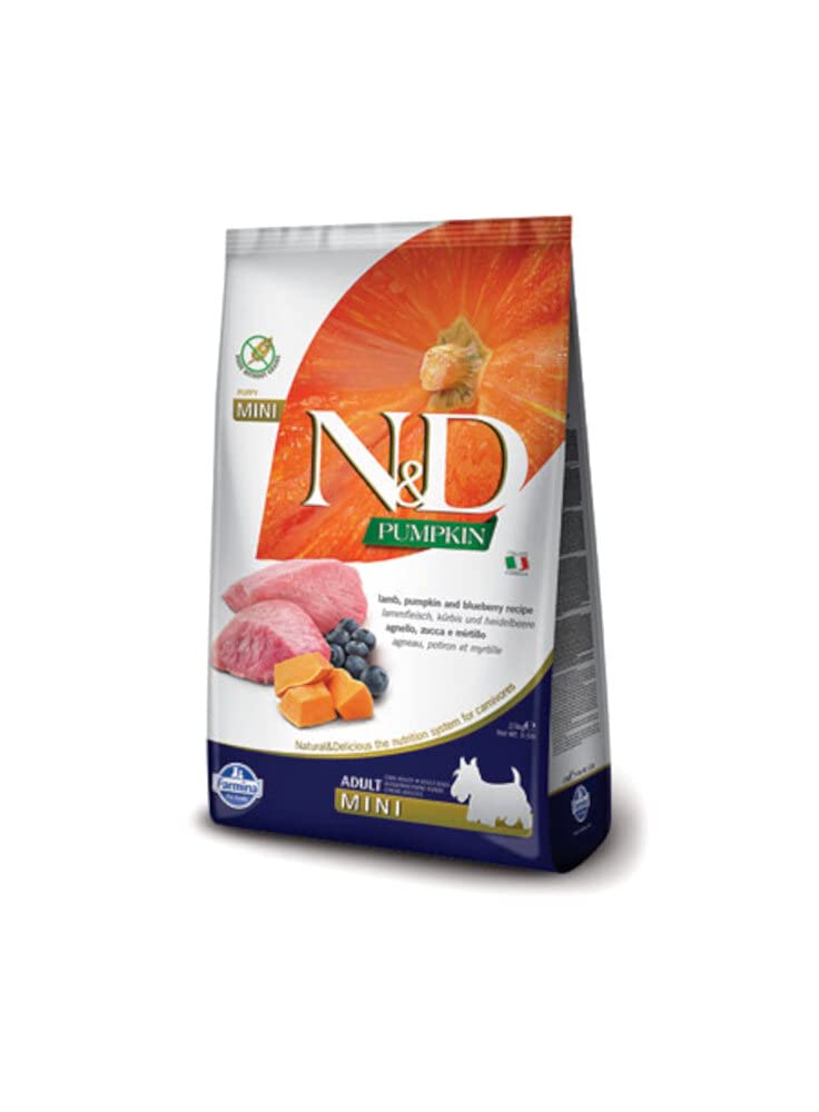 N&D Pumpkin Grain Free Adult Mini with Lamb, Pumpkin and Blueberry 800 Gr