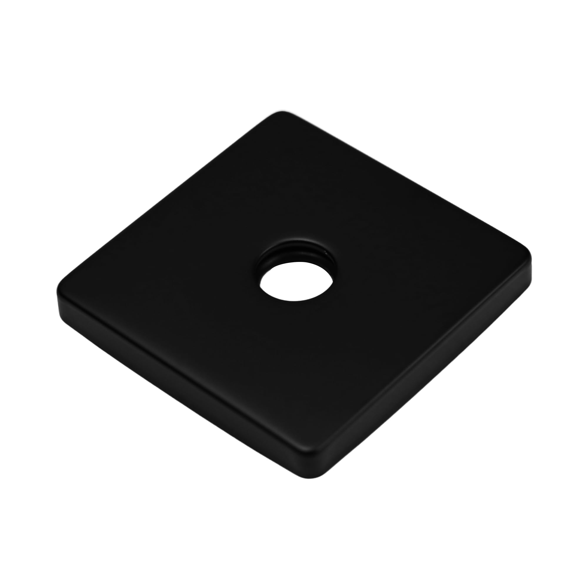 bociloy 3.5 Inch Large Square Shower Arm Flange Cover, Modern Black Escutcheon Plate, Universal Replacement Cover Plumbing Cover for Shower Head Arms, Fits Standard 1/2" Pipes