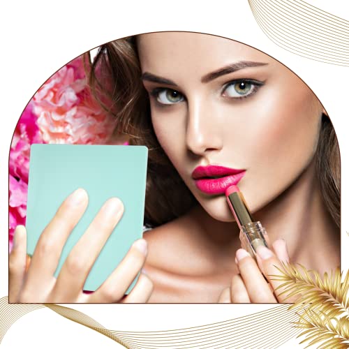 4 Pcs Small Folding Travel Mirror Rectangle Compact Mirror Portable Pocket Mirror Small Makeup Folding Mirror Stand Up Vanity Mirror For Women Girls Daily Use, Pink White Green Black, 4.9 X 3.7 Inch #TOP6