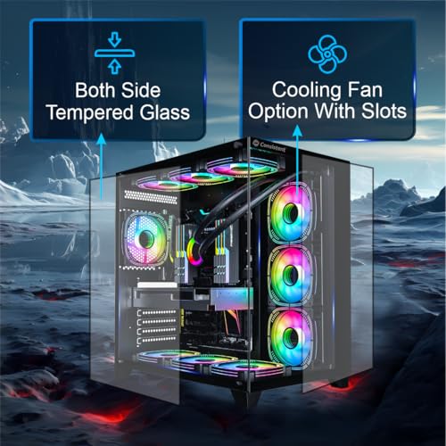 Image of Consistent Defender Gaming Cabinet 2013 | Support: Micro ATX /Mini-ITX | Front Port : USB2.0 * 2+USB3.0 * 1+HD Audio| Both Side Tempered Glass