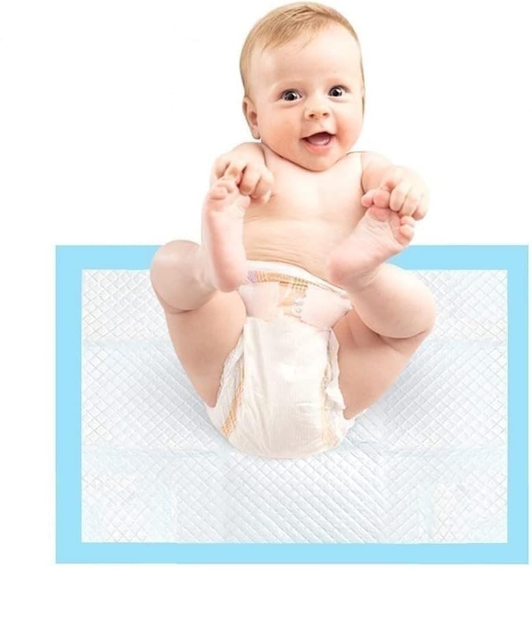 Cherry Medical Supply 130 Pieces Packed in 13 Pouches 60 cm x 90 cm Disposable Changing Pads for Baby Soft Ultra Absorbent Waterproof Large Diaper Changing Pad Liners Baby Changing Pad Cover Bed Pads