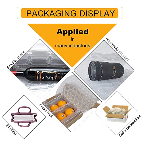 Air Cushion Machine - JZBRAIN YE300 Air Pillow Machine 110V Air Pillow Maker Business Inflatable Air Packaging System with Sealing Speed 7.2-9.8FT/min for Shipping + 100m Free Test Film (Grey) by JZBRAIN - Image 4