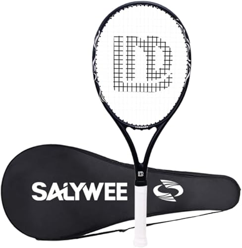 Raqueta de tenis ligera con bolsa de transporte para actividades en el parque, color plateado