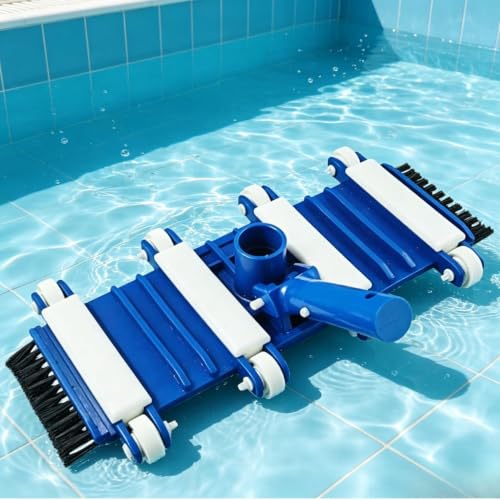 Limpiafondos Manual Flexible para Piscina, Cabezal Aspiradora de Fondo de Piscina Portátil, Aspirador de Piscina Manual Pequeña, Herramienta De Limpieza para Fondo y Paredes De Piscinas