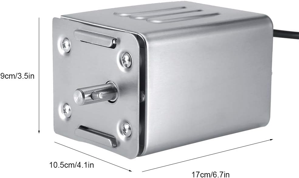 Stainless Steel BBQ Rotisserie Motor, 50 to 70KGF Electric Roaster, Convenient and (US Plug 110V)