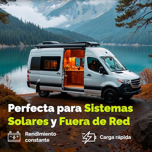 Miniatura 3 de Batería De Ciclo Profundo Agm Electronicx De 12 V Y 140 Ah C100, Edición Caravana - Sin Mantenimiento, Ideal Para Camping, Embarcaciones, Sistemas De Energía De Emergencia Y Sistemas Aislados