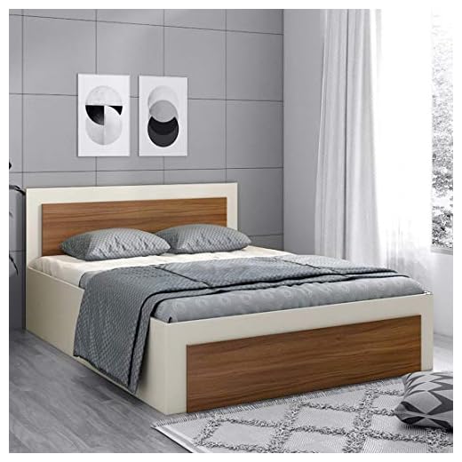 Woodcasa Engineered Wood Damora Queen Size Bed with Storage