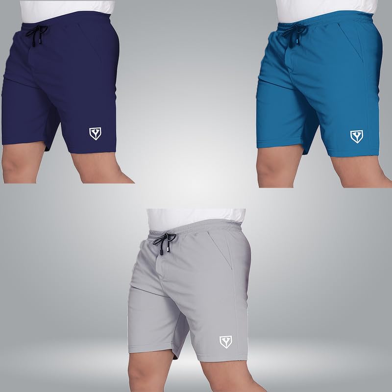 Image of Septem Men's Lycra Blend Shorts with Stylish Design Comfortable and Versatile Active Sports Wear Combo Pack