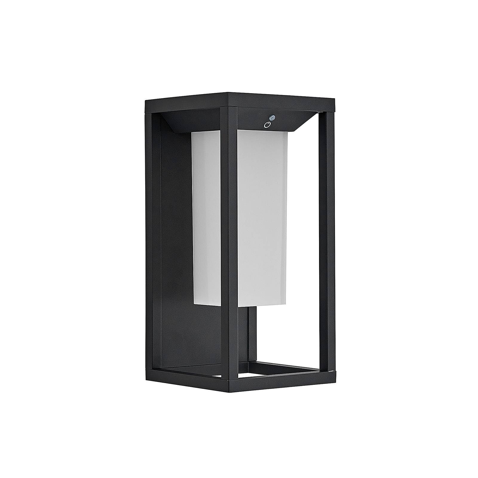 Lucande Graphite, White Solar Wall Light Eliel (Modern) In Black Made Of Aluminium (1 Light Source,) From Solar Lamp, Garden