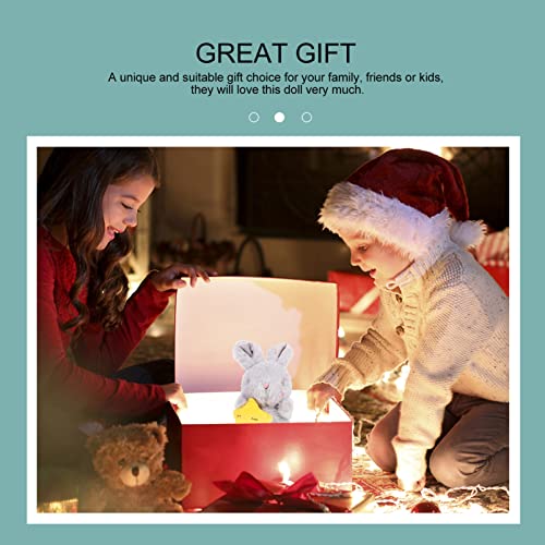 Toyvian PLUSH BUNNY PHEID PHELED Animal Soft Rabbit Doll Toy Holding Star Animal Abraçando Travessei