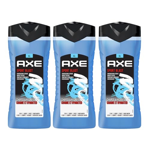 Image of AXE Sport Blast 3-in-1 Body, Face & Hair Wash Invigorating Freshness | Cleanses & Energizes | Combo of 3 | 400ml