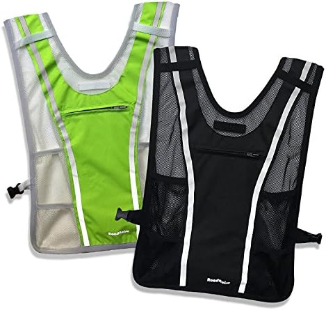 30% Off - Roadnoise Long Haul Vest Running and Cycling Vest with speakers. Safer running and riding with music. (Hi Vis Green, Med/Large)