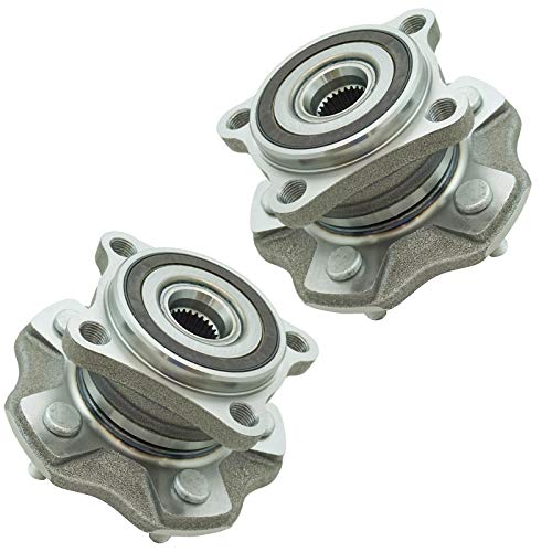 Image of TRQ Rear Wheel Bearing and Hub Assembly Set 2 Piece Compatible with 10-15 Lexus RX350 16-22 21-23 Toyota Highlander 21-22 Sienna AWD Models