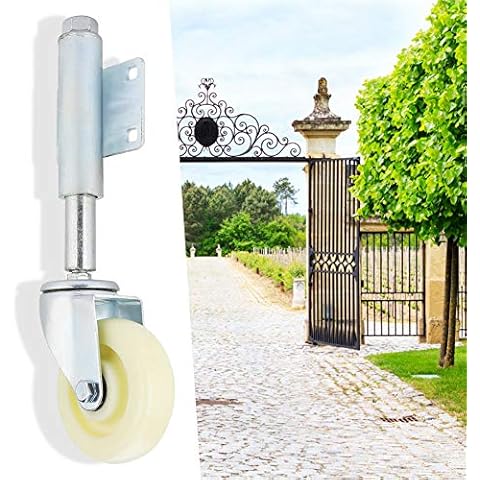 GOTOTOP 4" Nylon Metal Gate Wheel Heavy Duty Flat Free Spring Loaded Swivel Caster with Spring Loaded Design, Max Load 200kg/ 440lbs Cover