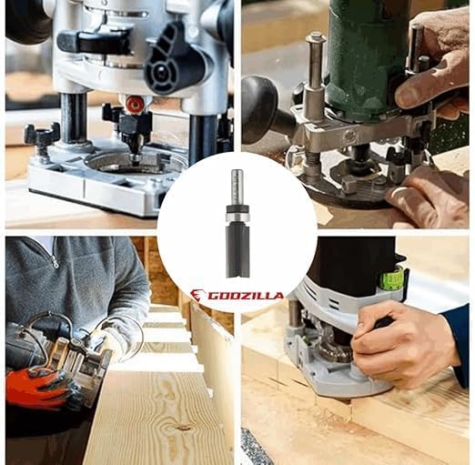 GodzillaBits - Fresa a copiare con cuscinetto per legno, diametro 19 mm, I. 25,4 mm, gambo 6 mm, per fresatrice verticale e rifilatore (la più venduta) LTS112C.190