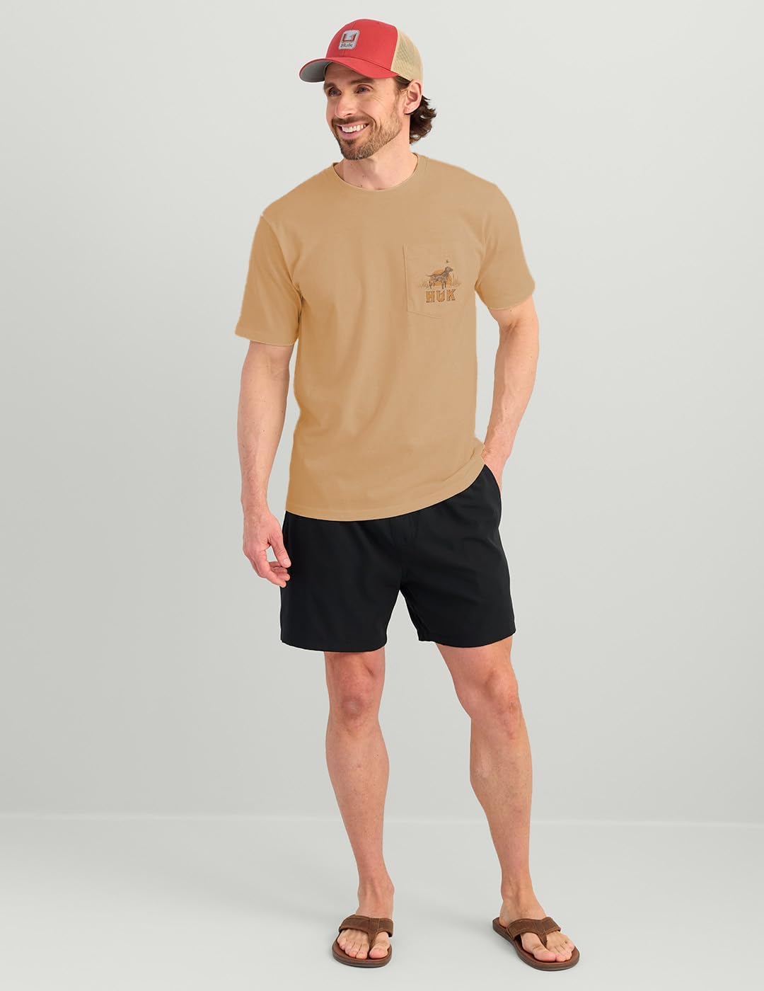 HUK Mens Pocket Tee, Comfortable Performance Fishing Short Sleeve T-Shirt with Chest Pocket - Image 4