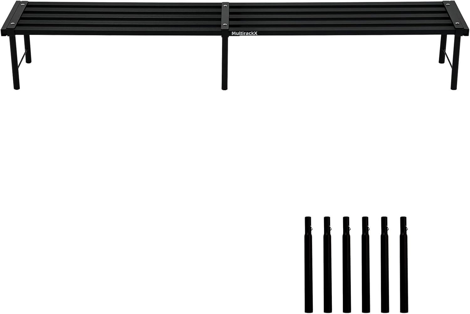 Metal Plant Stand, Rust-proof Aluminum Flower Pot Stand, Heavy Duty Planter Display Shelving for Patio Balcony Garden Living Room Decorative (Black, 47.2 Inch)