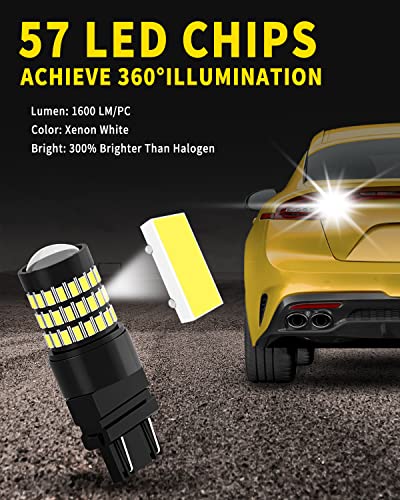 MEALAM 3156 3157 3057 4157 T25 LED Bulbs Xenon White, Super Bright 60 SMD Chips for Car Truck Backup Reverse Light Tail Break Turn Signal Light(Pack of 2) - Image 3