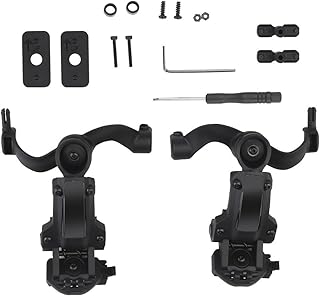 Tactical Headset Holder Helmet-Mounted Spare Parts Accessories Parts Rail Adaptor Kit Adjustable Pickup Noise Canceling Holder, Set A - Yarzkrg