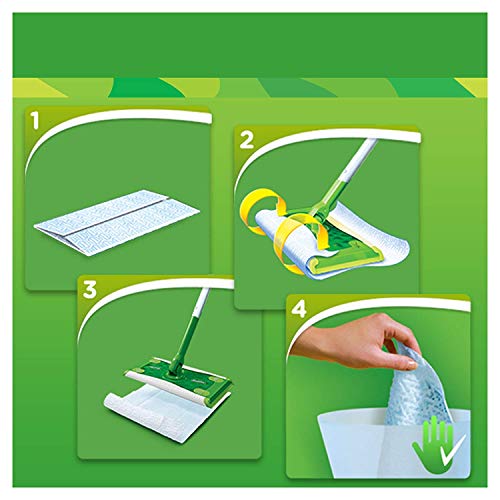 Swiffer Refill Bodenwischer Nachfüllpackung, 60 Stück, (1 x 60 Bodentüchern), Grün – Bild 5