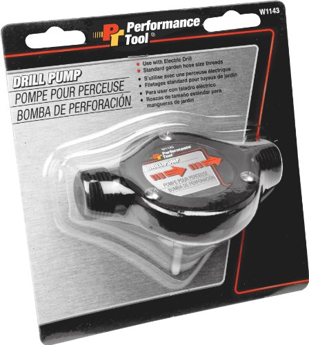 Performance Tool W1143 Self-priming 1/4" Shank Transfer Drill Pump