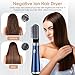Journeyside Airstyler Set, Professioneller Warmluftbürste Set 1000W, Multifunktionaler Hairstyler mit 3 Ersatz, Multifunktionaler Hairstyler zum Glätten, Föhnen und Stylen,Blau