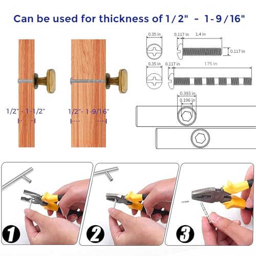 Image of Ravinte 20 Pack Antique Brass Kitchen Cabinet Square Knob Single Hole Cabinet Hardware for Dresser Drawer Cabinet Pulls Drawer Knobs Cabinet Knobs