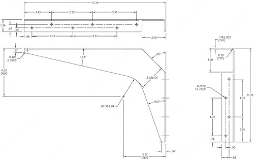 Miniatura 4 de Kolossus RHC9910 - Par de soportes reversibles con recubrimiento en polvo texturizado de construcción de acero de 18 pulgadas, acabado blanco,