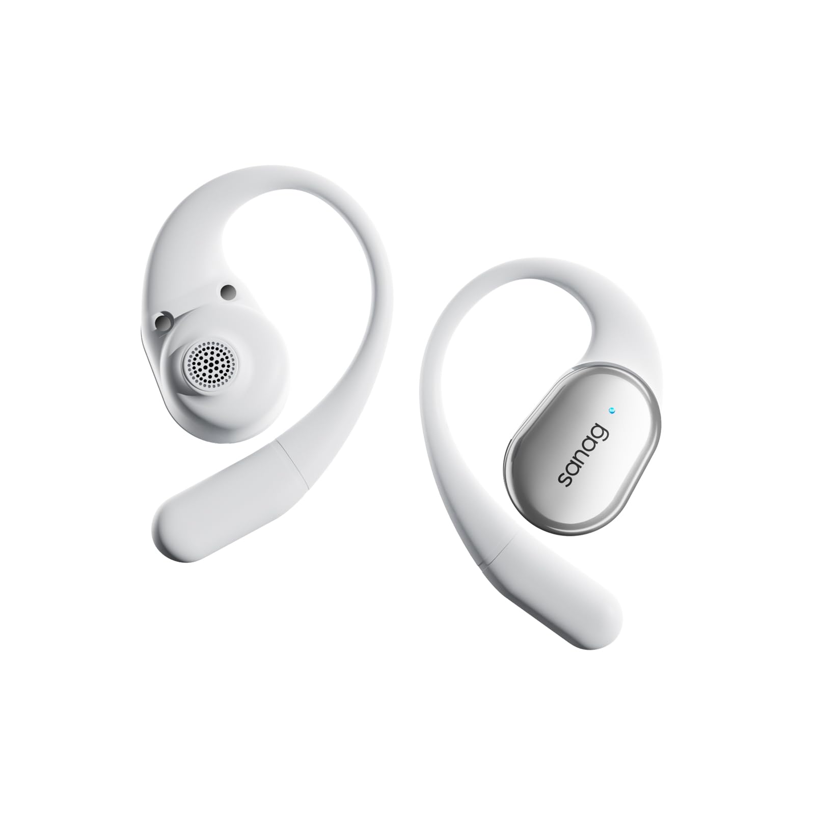 Sanag Open-Ear Wireless Earbuds Bluetooth 5.4 with Secure Earhooks - 56H Playtime, HiFi Deep Bass, Clear Calls, IPX4 Waterproof, Sports Running