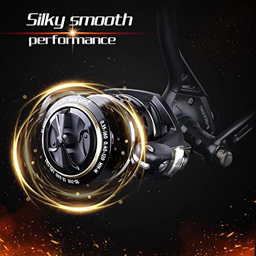 image for PLUSINNO Fishing Reel, 9 +1BB Spinning Reel, Ultra Smooth Powerful, Li