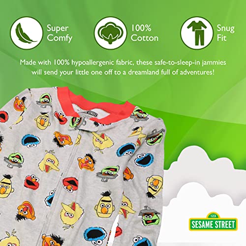 Sesame Street Boys Little Footless Pajamas3