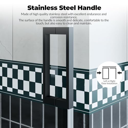 Image of Garvee Sliding Shower Door 44-48 inch W x 76 inch H
