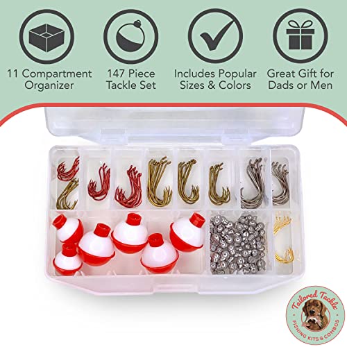 Maßgeschneidertes Angelset | Tackle Box mit Tackle im Lieferumfang enthalten | Angelhaken, Angelbobber | Starterangel… – Bild 3