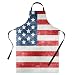 Funny Aprons for Men USA American Flag BBQ Cooking Apron Kitchen Gift