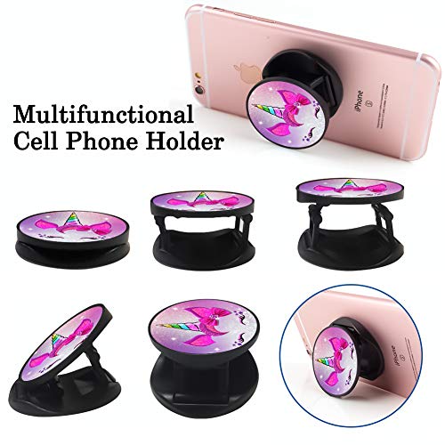 Ufbara Phone Finger Expanding Stand Holder Kickstand Hand Grip Widely Compatible With Almost All Phones Cases (Pink Girly Unicorn) #TOP1