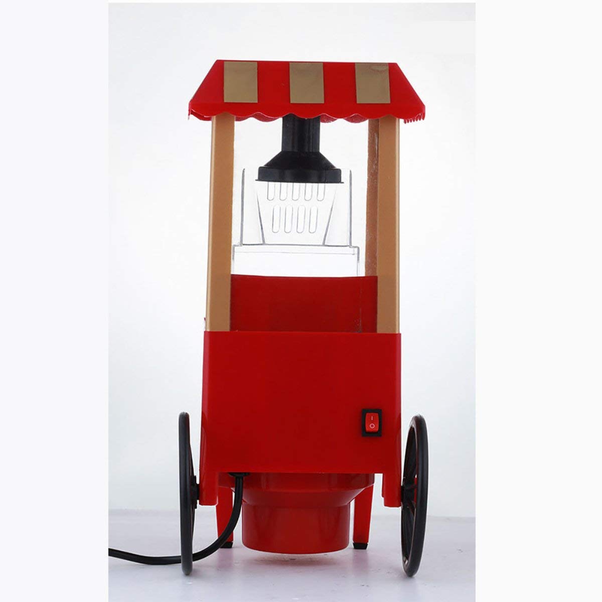 Macchina per Popcorn Stile retrò Mini Macchina Portatile per Zucchero Filato per Uso Domestico Macchina Semplice ed Elegante Rossa 220-240V