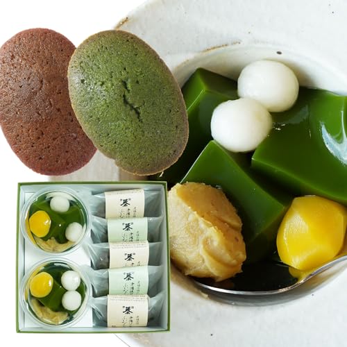 【日曜日・月曜日・祝日の翌日 お届け不可】千年の香り 千紀園 老舗茶舗 期間限定 秋のゼリー 2種ふぃなんしぇ 詰合せ 渋皮入り和栗あんの宇治抹茶ゼリー 2個 宇治抹茶フィナンシェ 2個 宇治ほうじ茶フィナンシェ 3個 栗 お菓子 スイーツ 個包装 ギフト