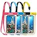 ivoler [Pack de 4] Pochette Étanche Téléphone Etui / Housse / Coque Étanche Smartphones Universel Sac Protection pour Smartphone, téléphones, Jusqu'à 6,5'' (Nior+Bleu+Vert+Rose)
